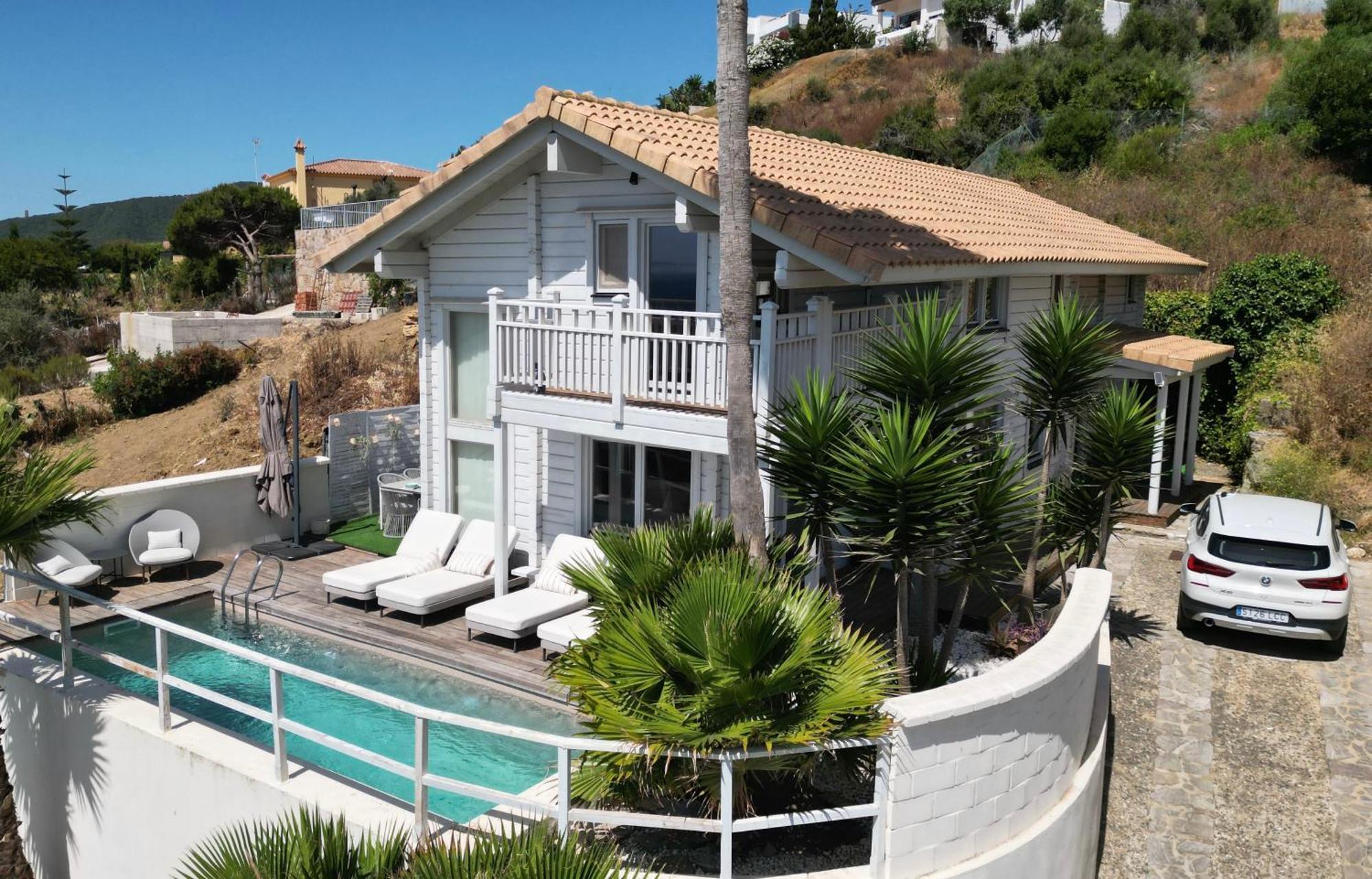 Increible Villa De Madera Con Vistas Al Mar Algeciras Kültér fotó